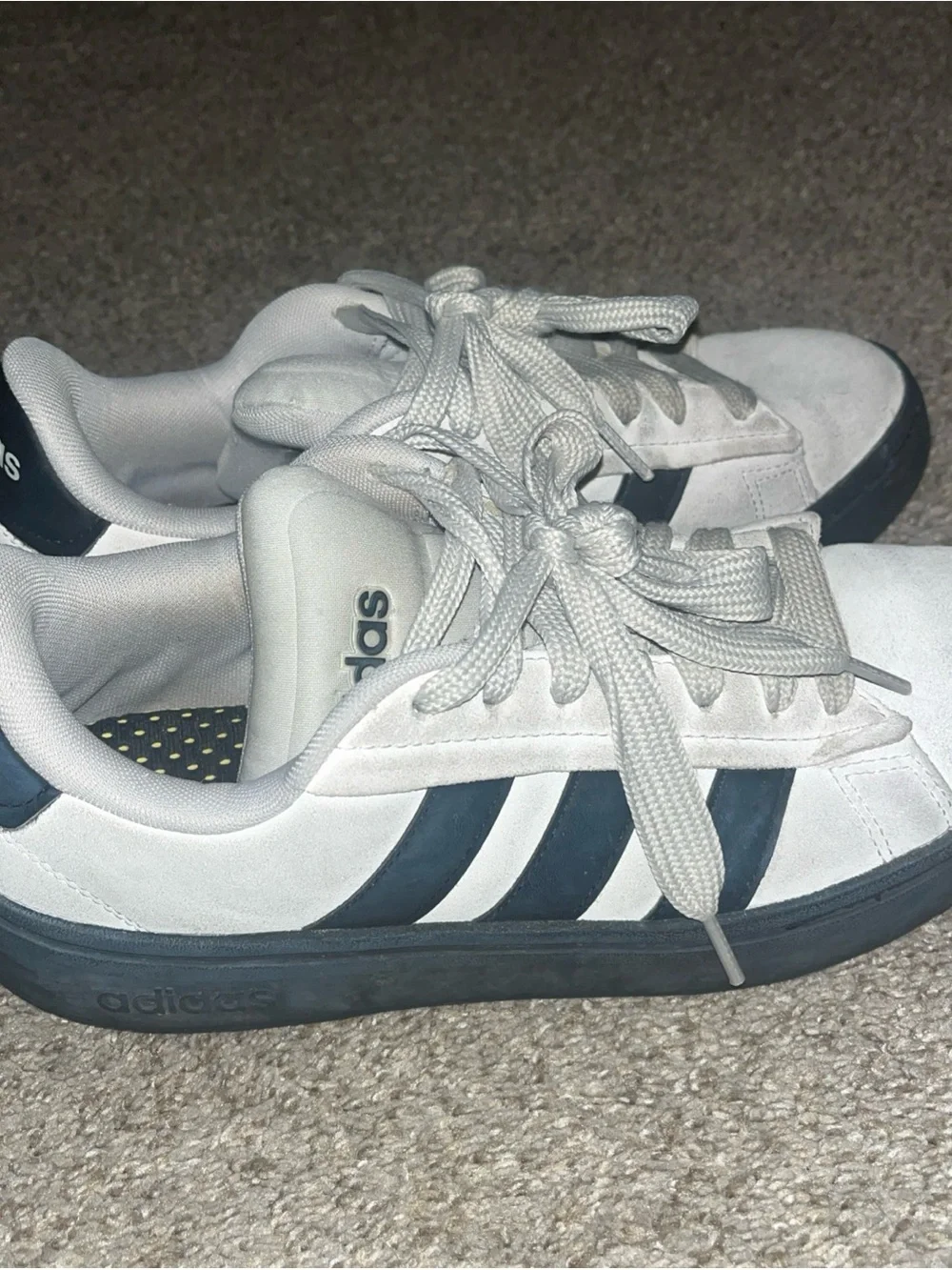 adidas Grand Court Alpha 00s Sneakers Shoes Gray/White Black Bold Sole Mens 8.5